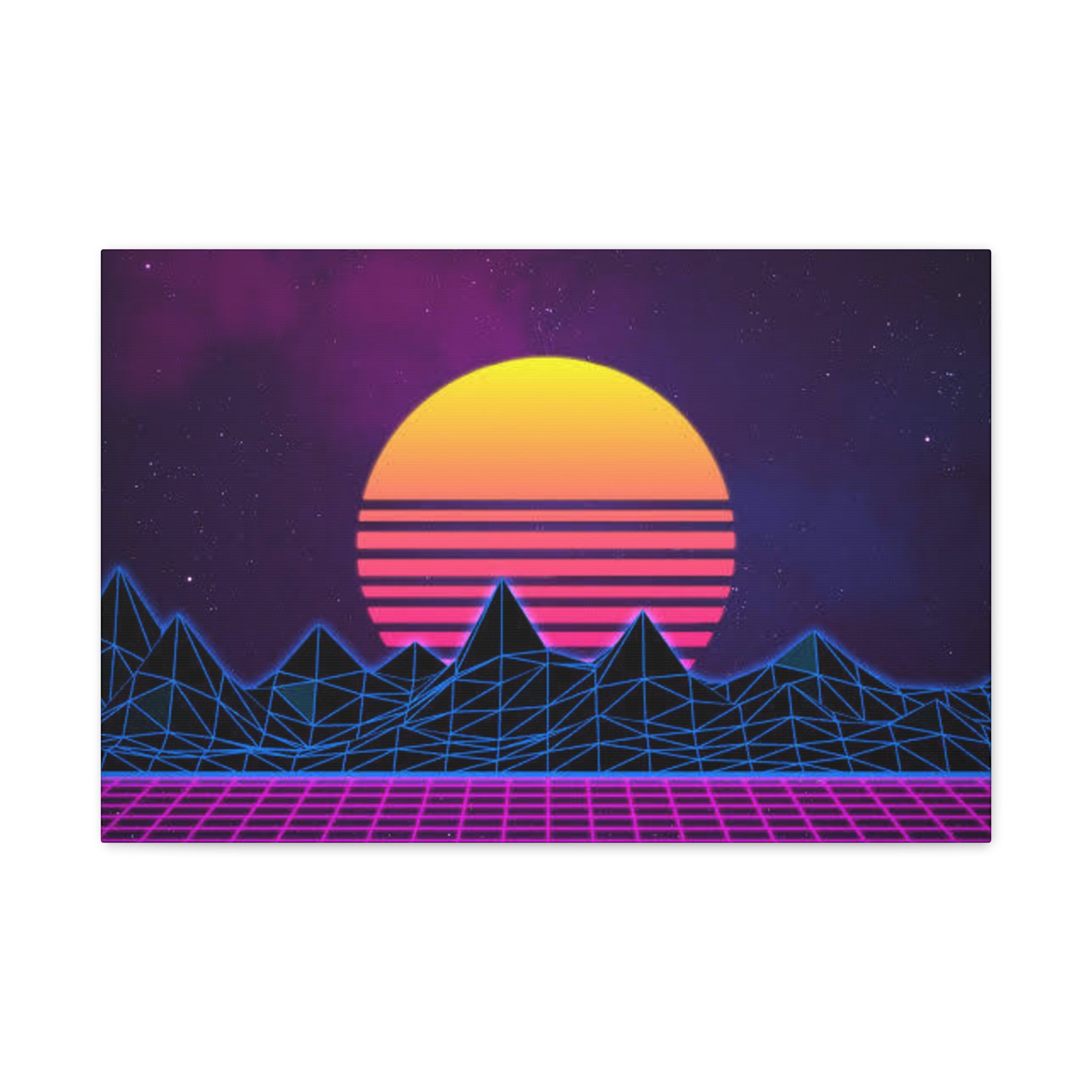 Retro Sunset Canvas Art Print