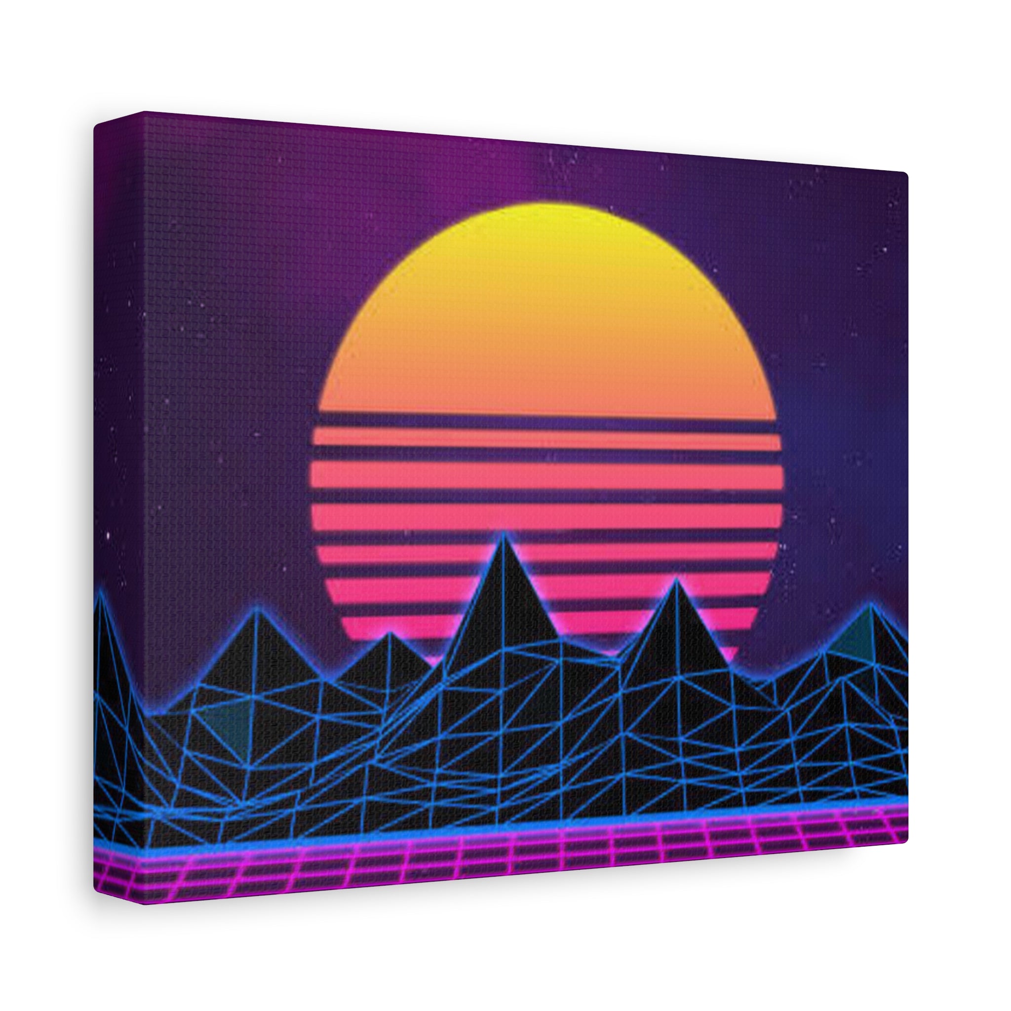 Retro Sunset Canvas Art Print