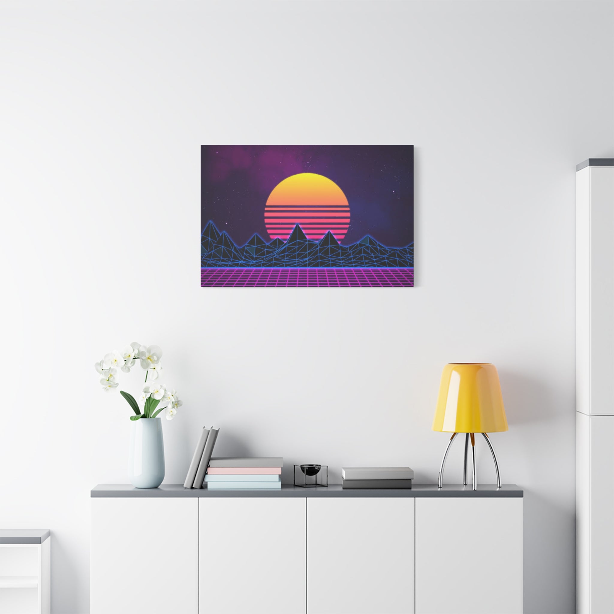 Retro Sunset Canvas Art Print