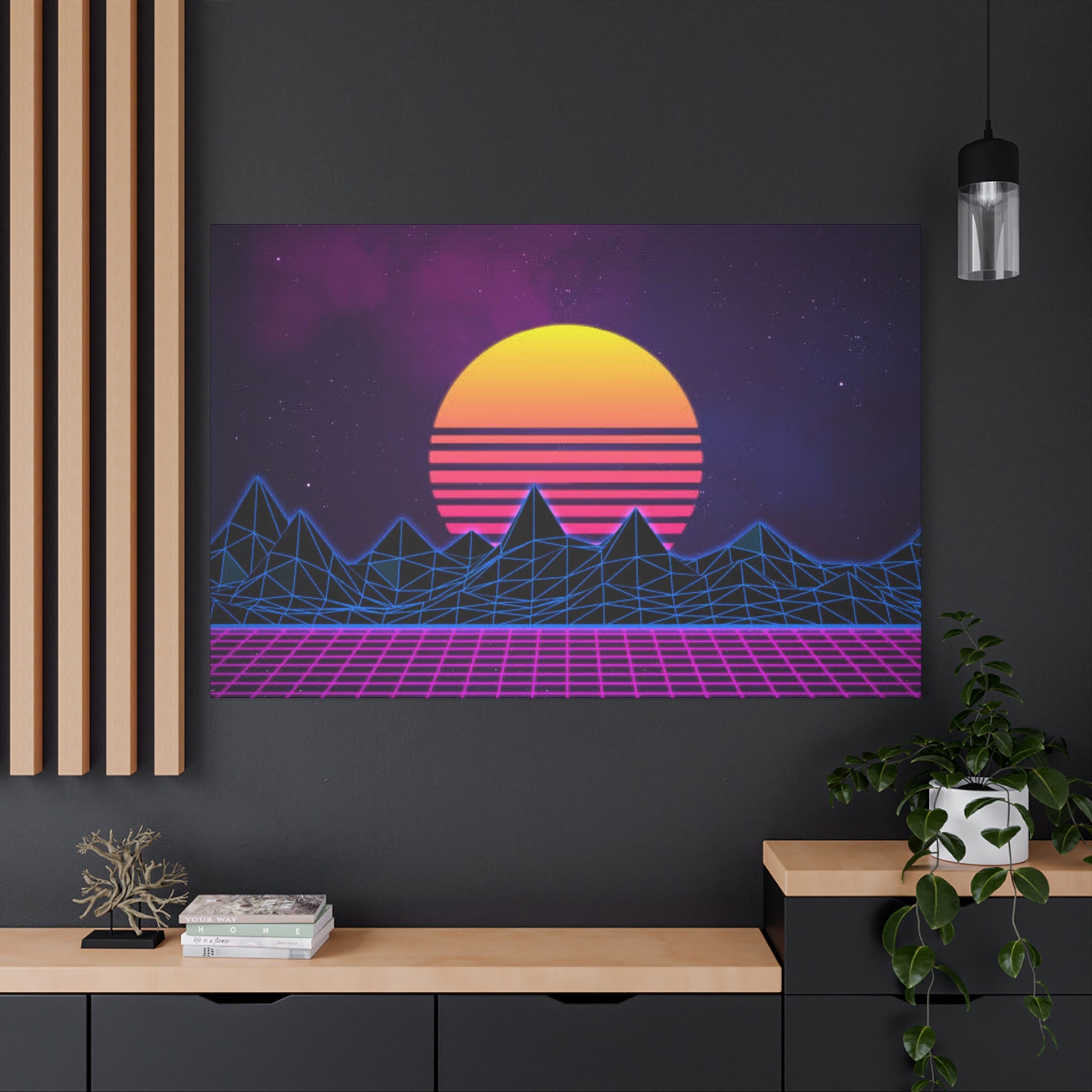 Retro Sunset Canvas Art Print