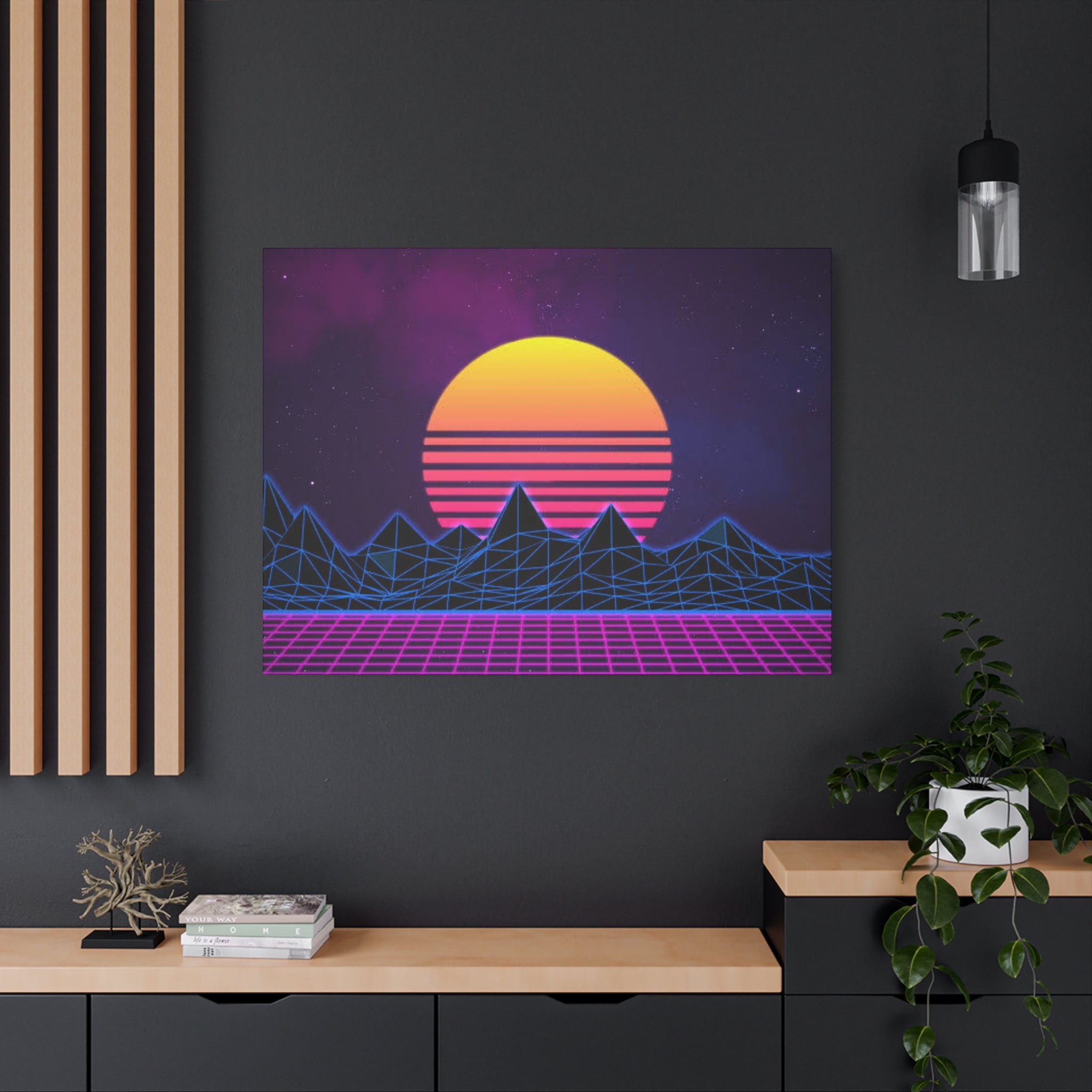 Retro Sunset Canvas Art Print