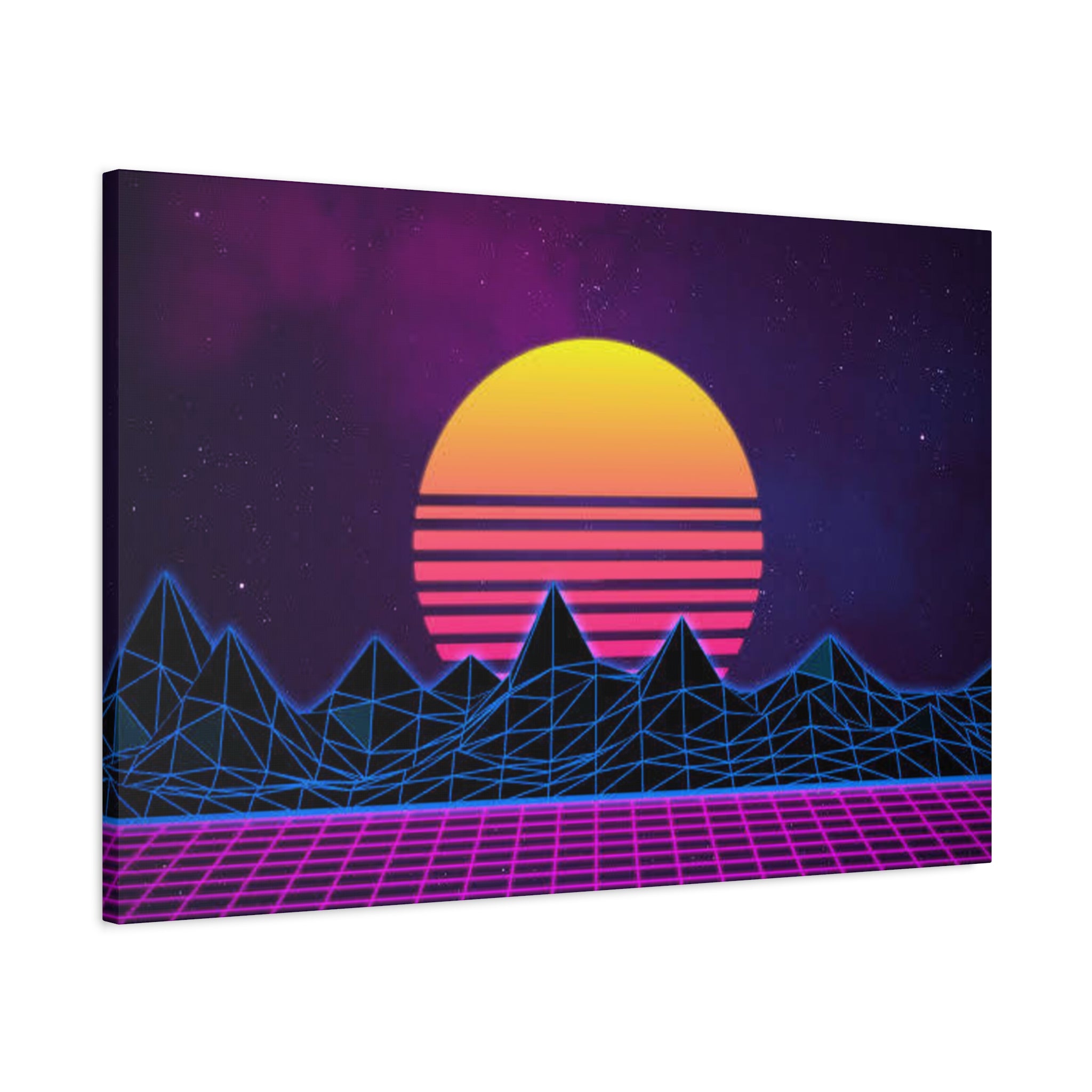 Retro Sunset Canvas Art Print
