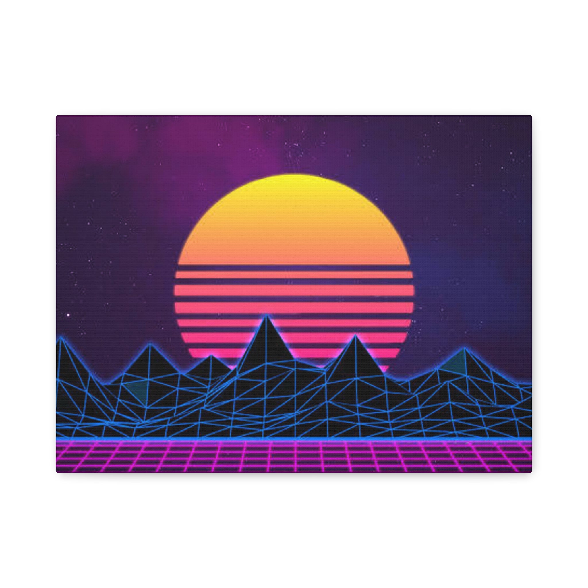 Retro Sunset Canvas Art Print