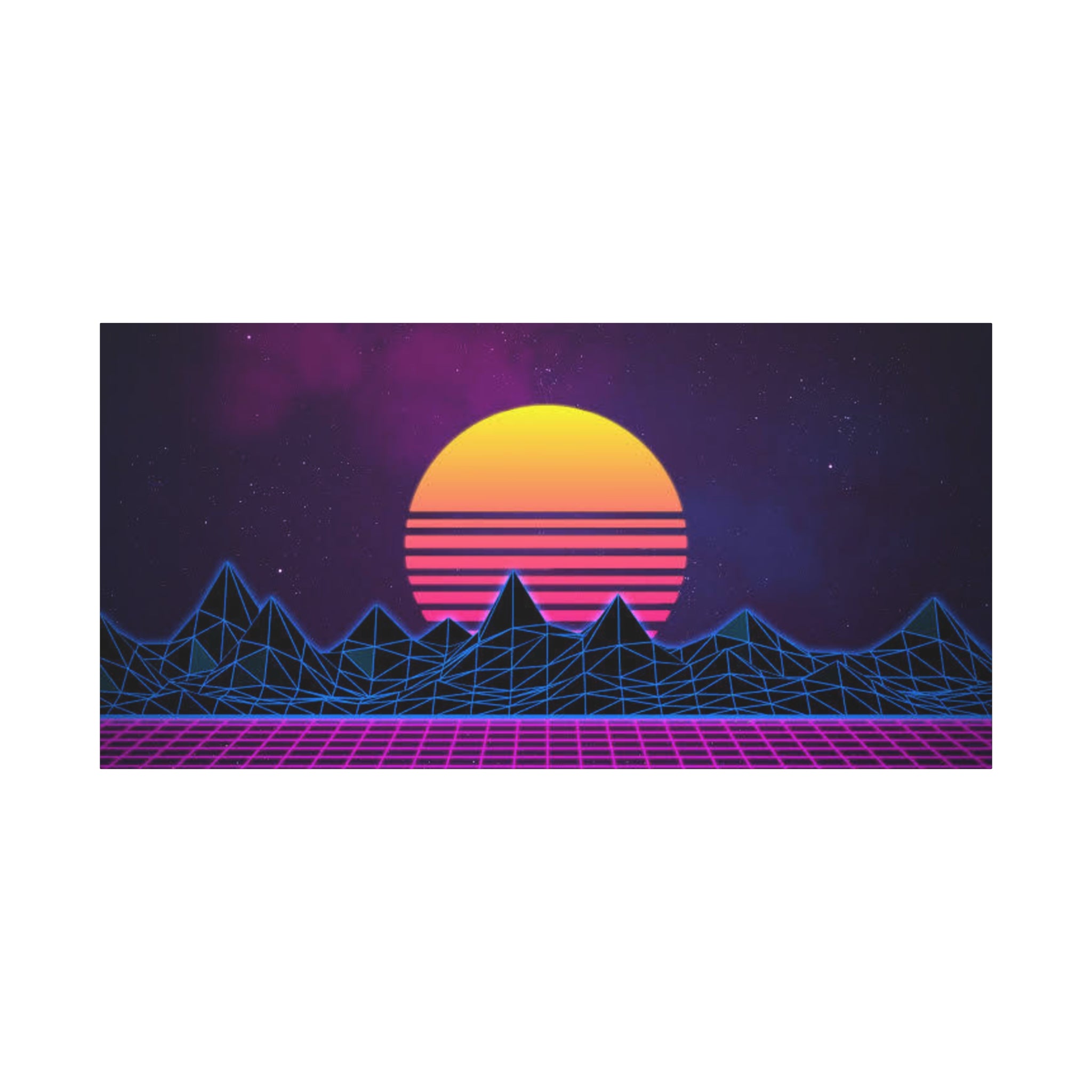 Retro Sunset Canvas Art Print