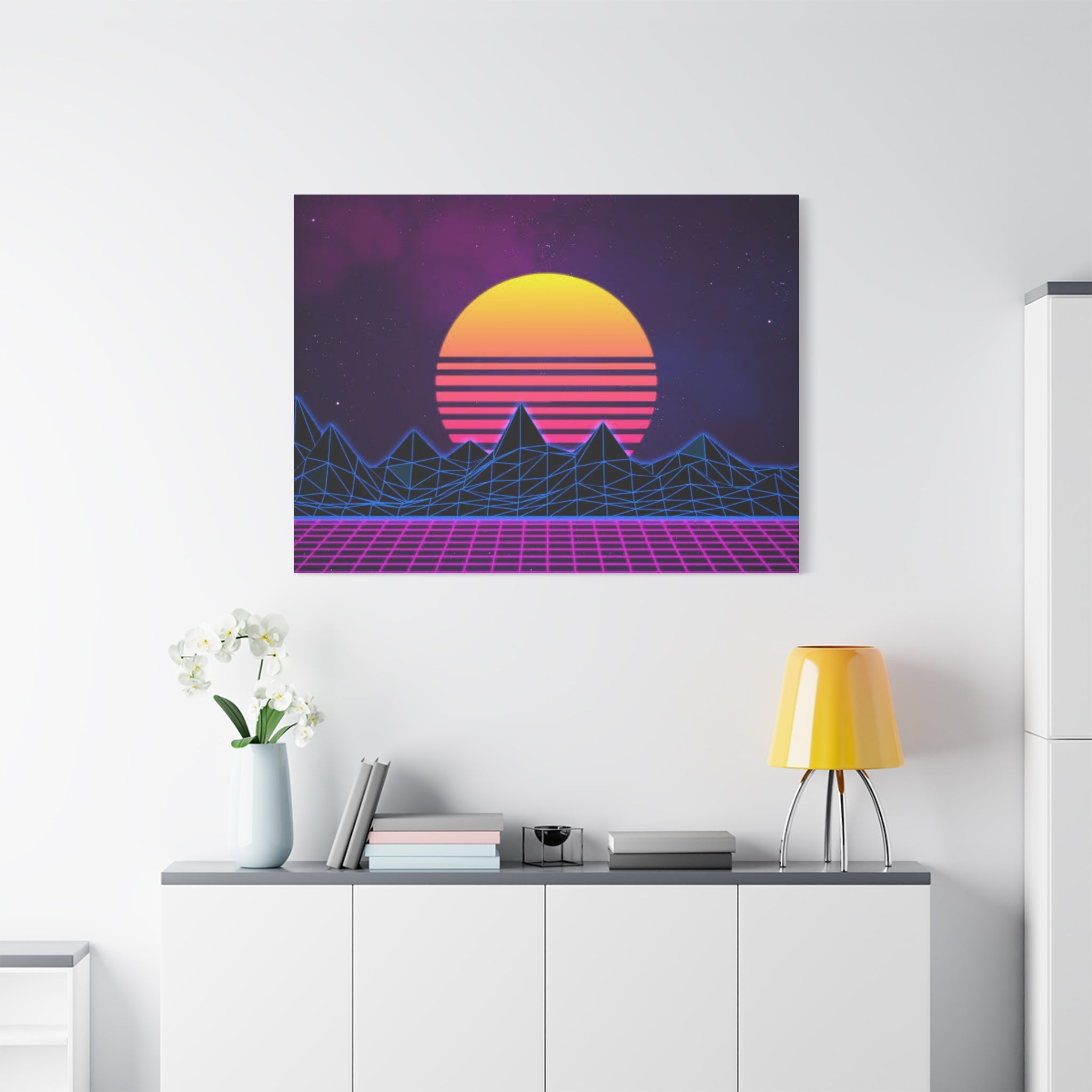 Retro Sunset Canvas Art Print