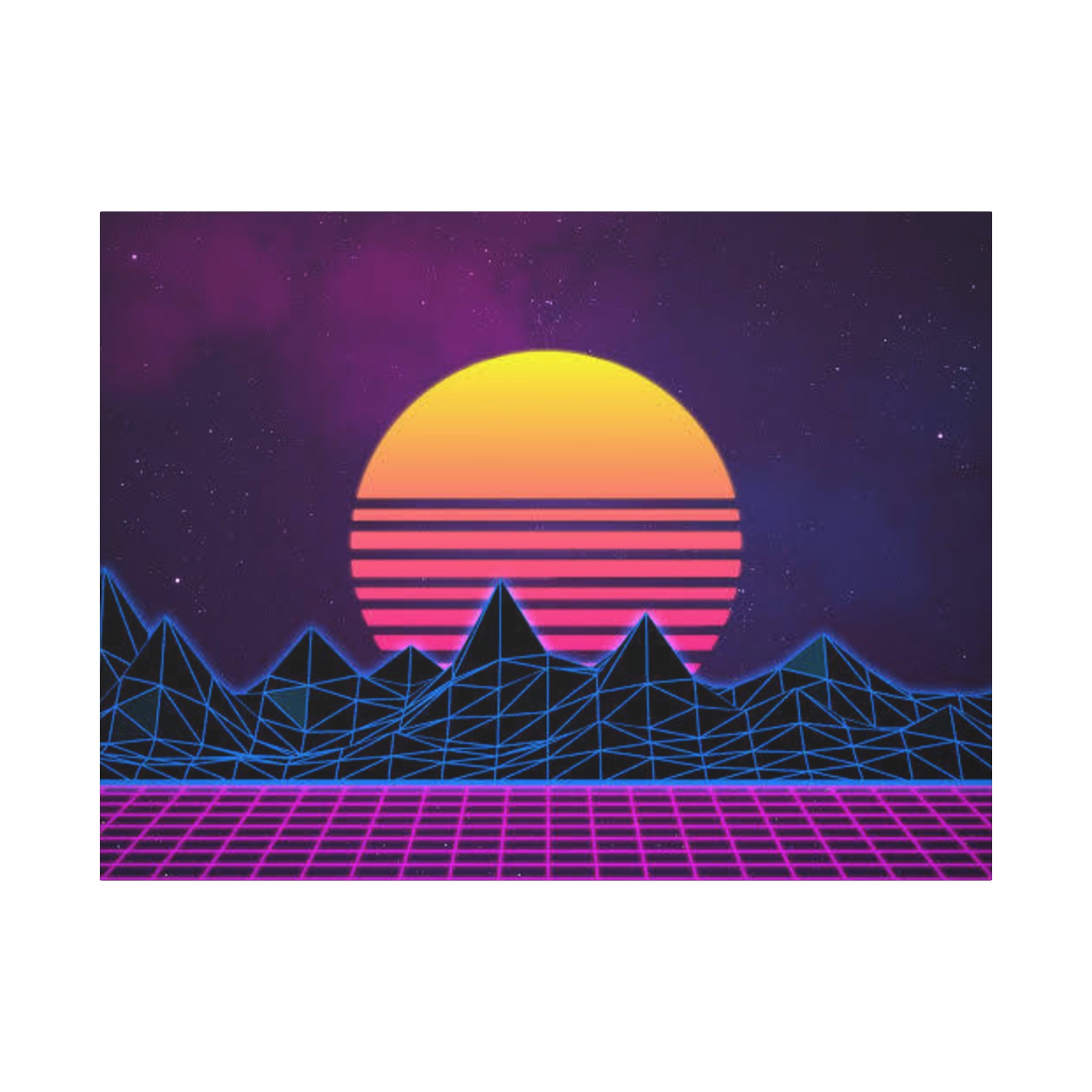 Retro Sunset Canvas Art Print