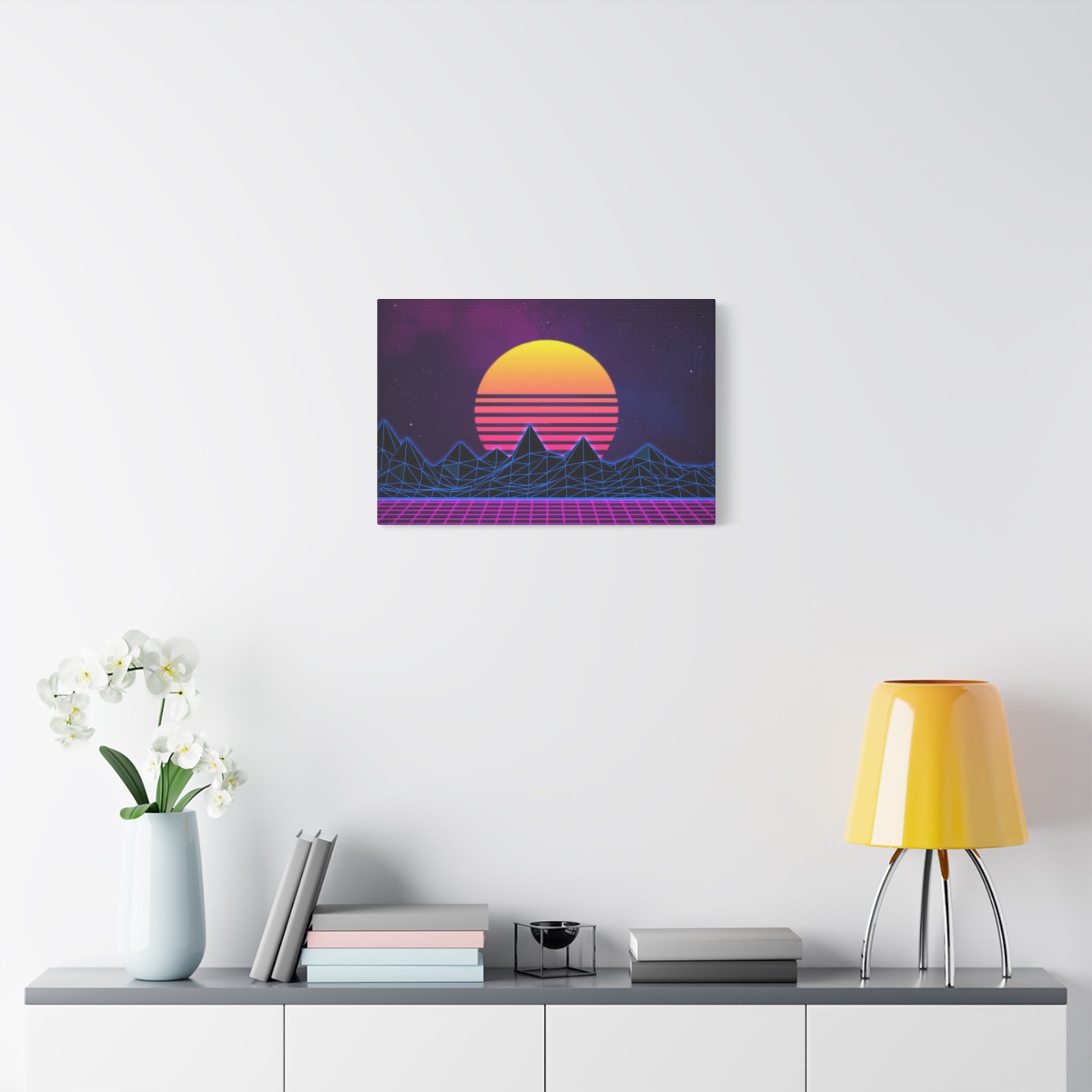 Retro Sunset Canvas Art Print
