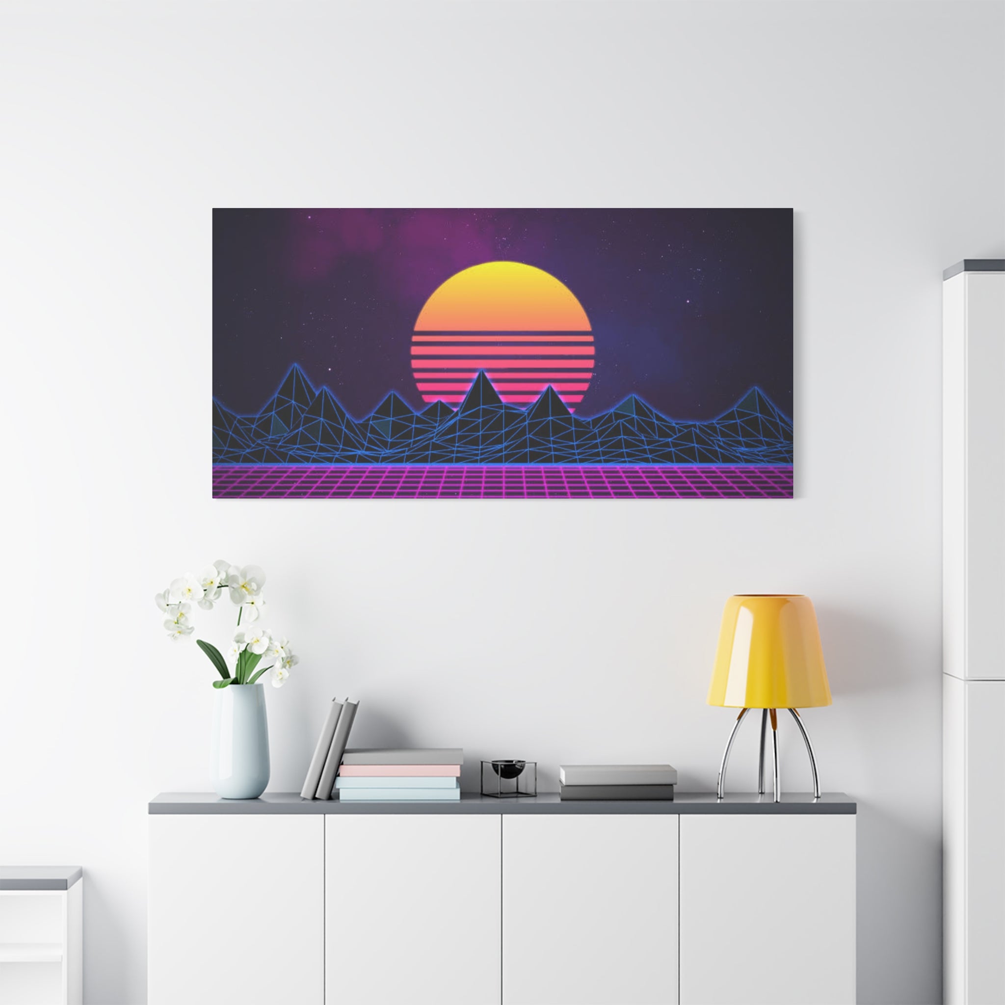 Retro Sunset Canvas Art Print