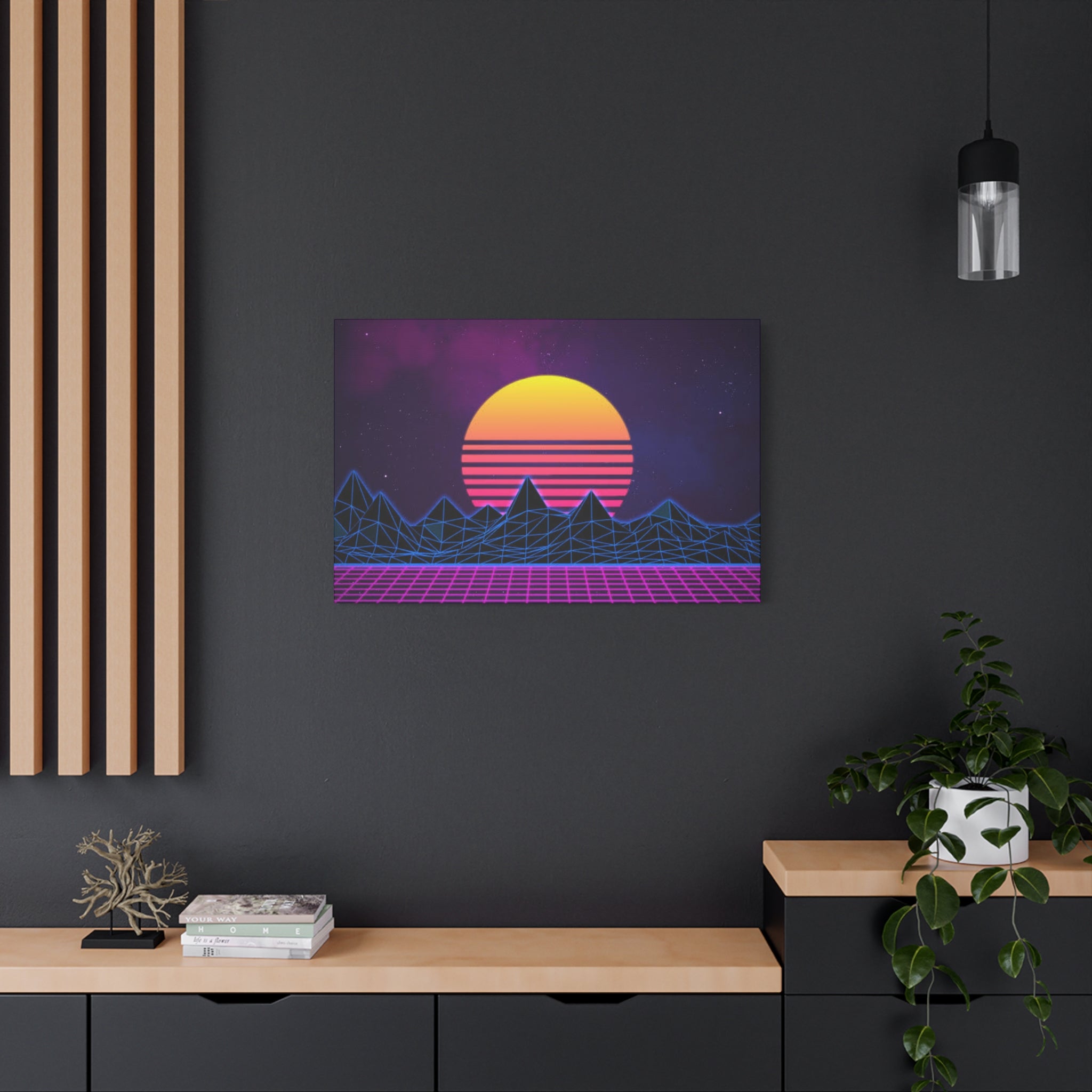 Retro Sunset Canvas Art Print