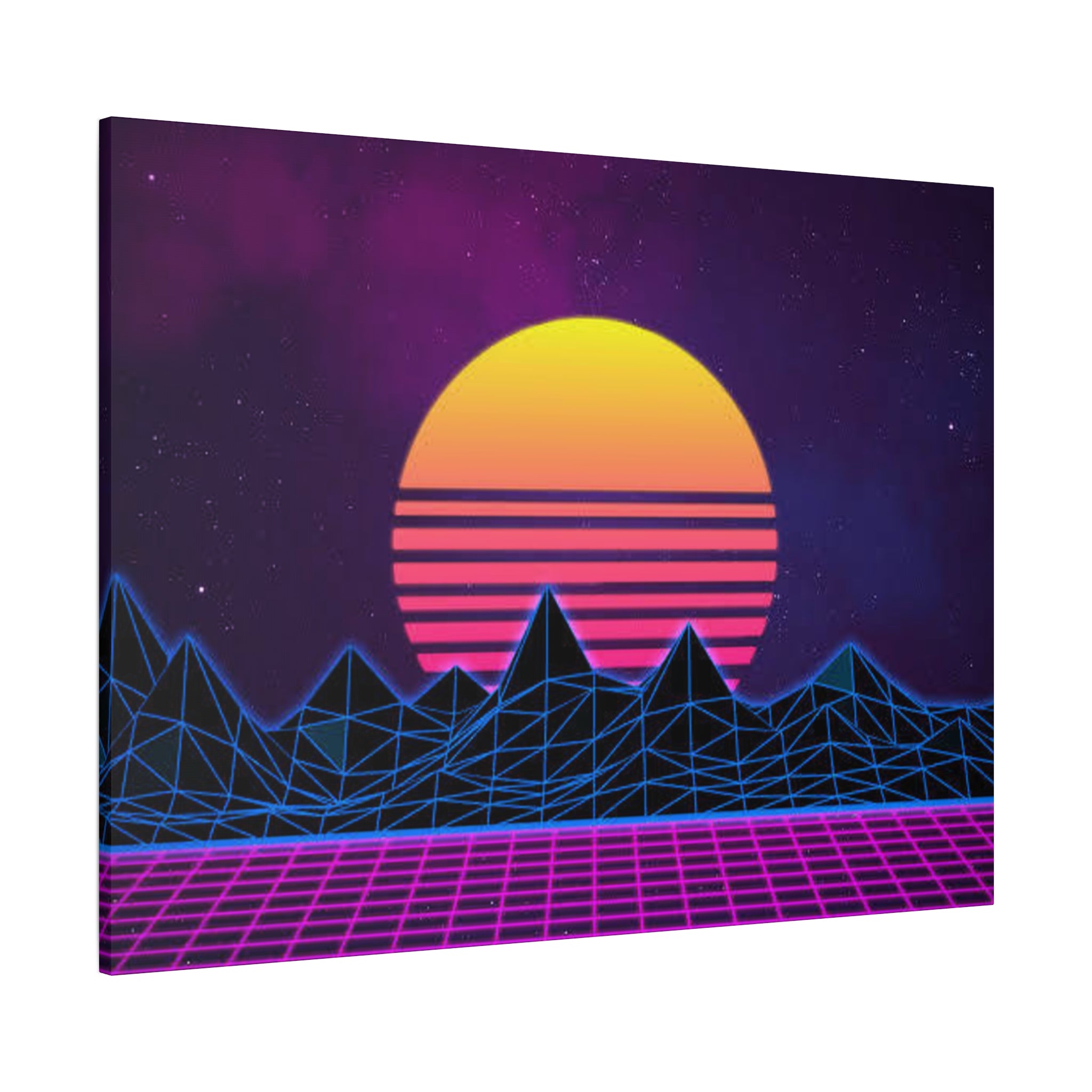 Retro Sunset Canvas Art Print