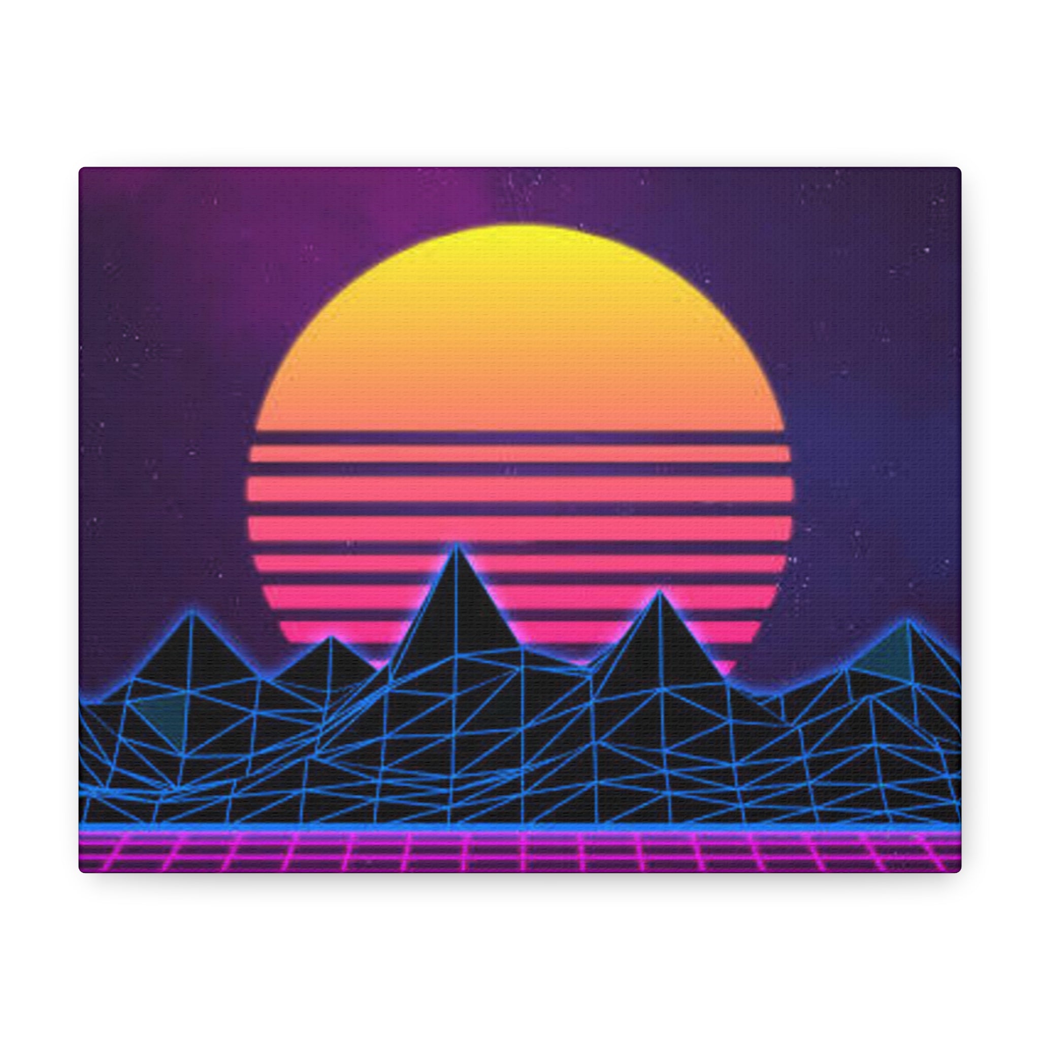Retro Sunset Canvas Art Print