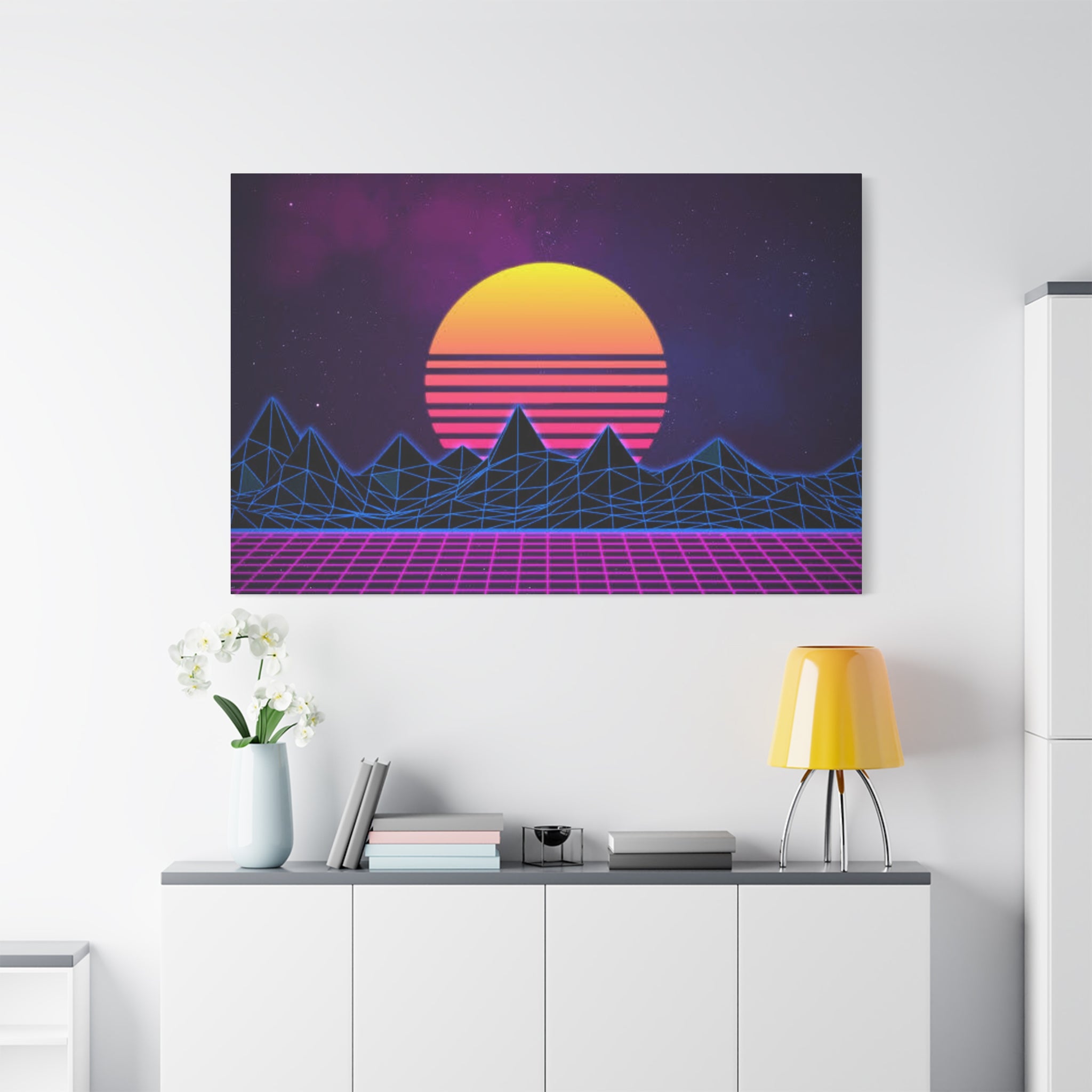 Retro Sunset Canvas Art Print