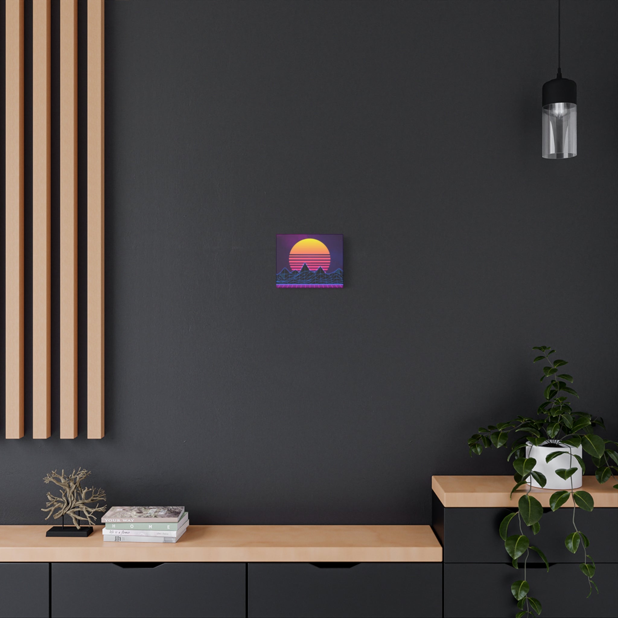 Retro Sunset Canvas Art Print