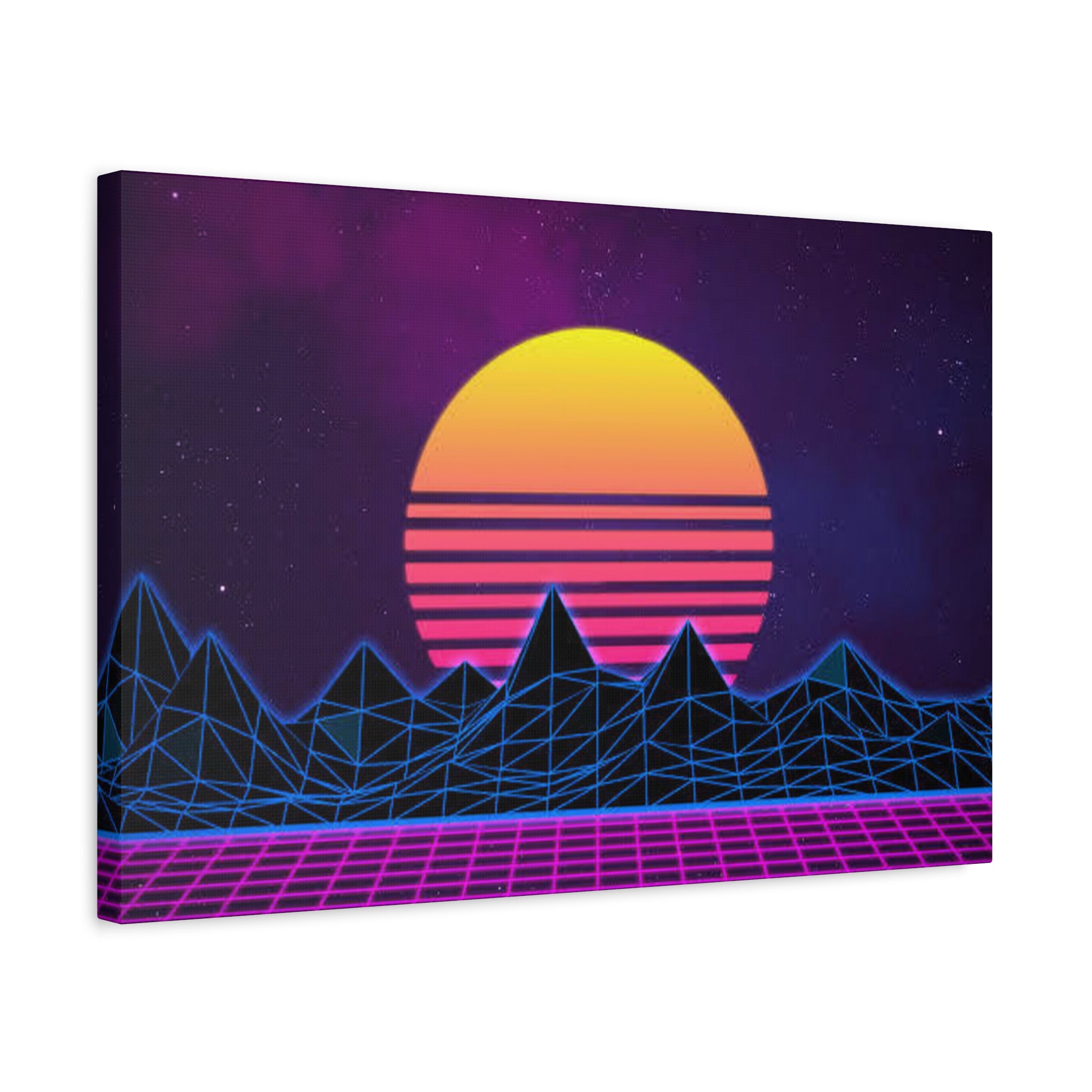 Retro Sunset Canvas Art Print
