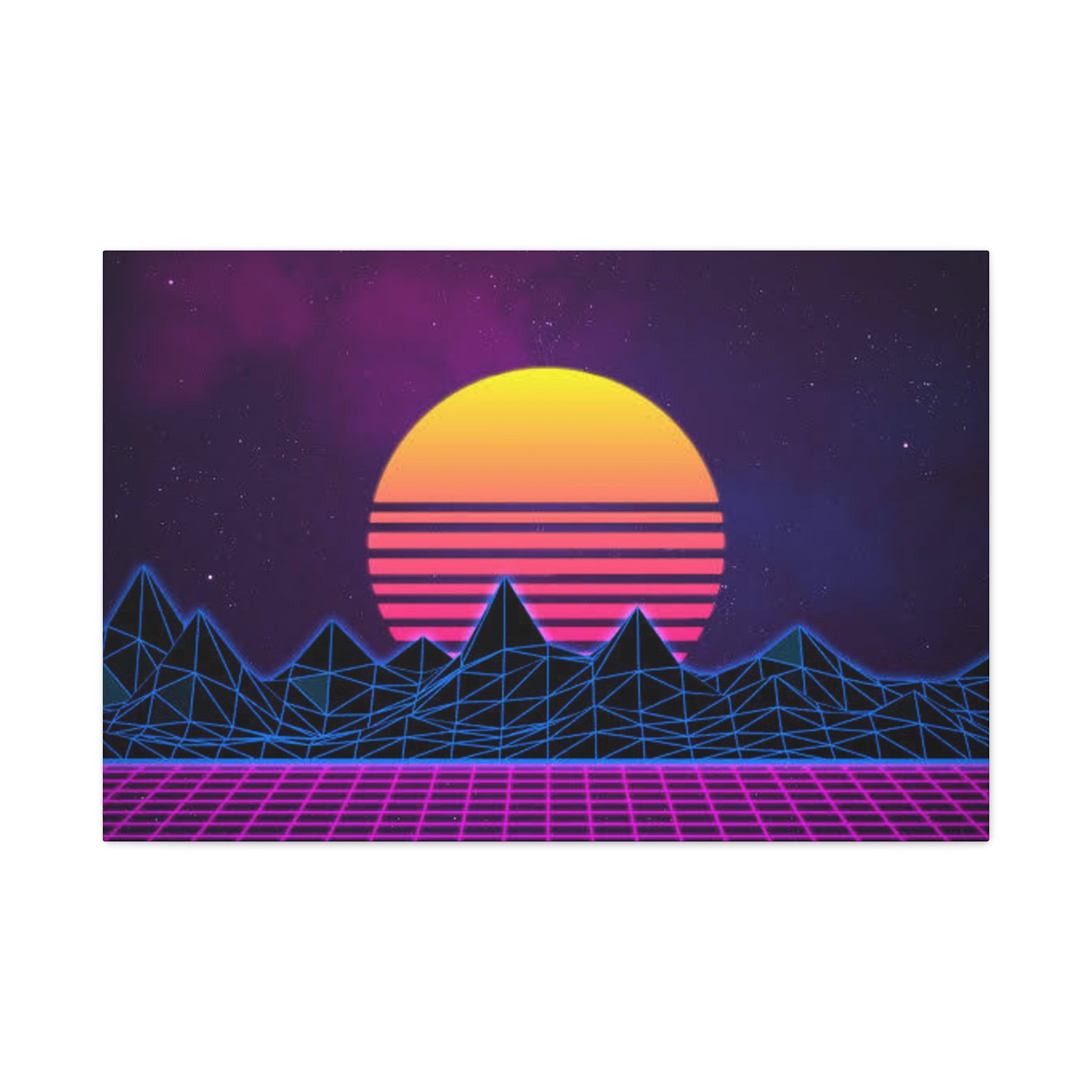 Retro Sunset Canvas Art Print