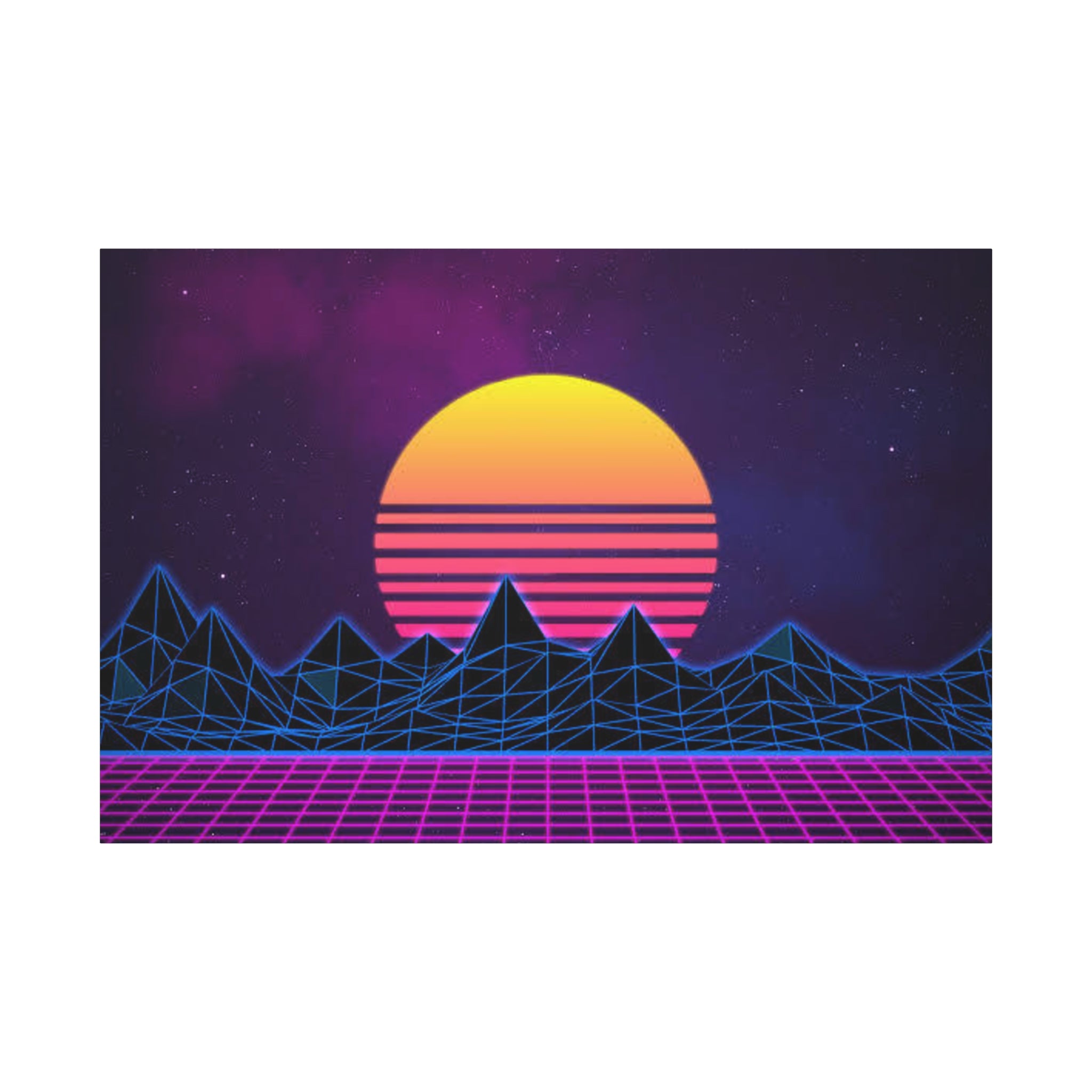 Retro Sunset Canvas Art Print