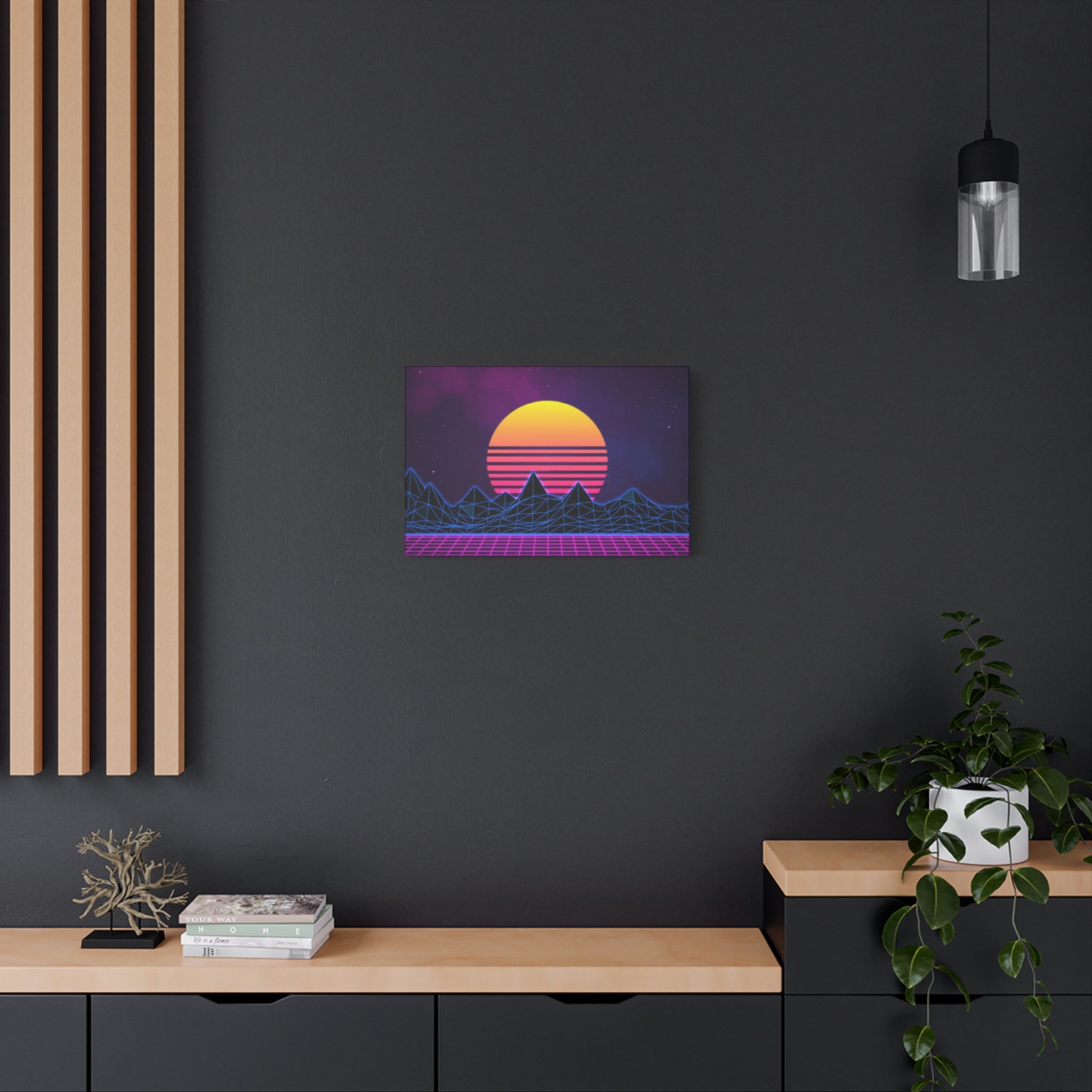 Retro Sunset Canvas Art Print